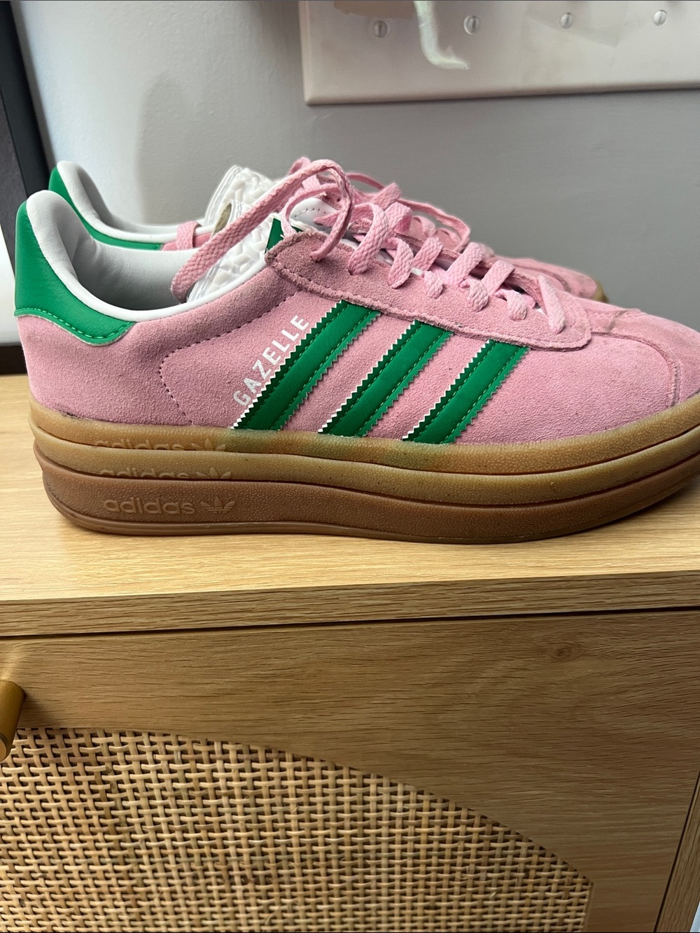 Adidas Gazelle bold pink sneakers size 6 - Picture 2 of 9